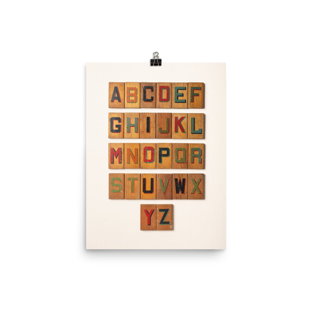 Vintage Alphabet Poster