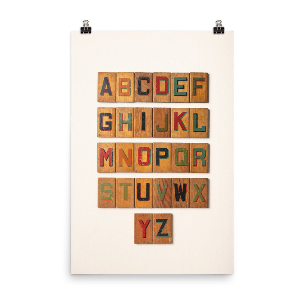 Vintage Alphabet Poster