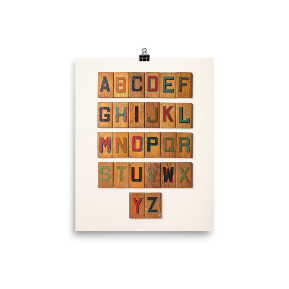 Vintage Alphabet Poster