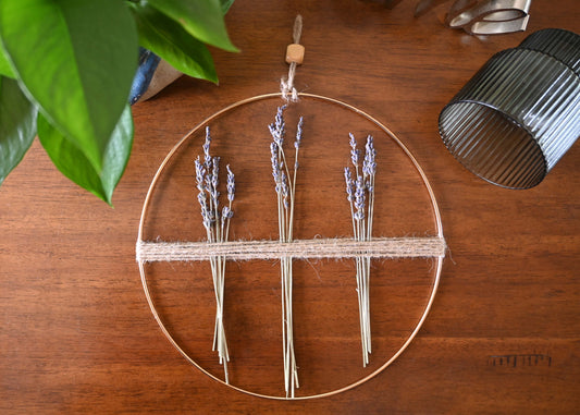 Dried Floral Metal Hoop Wreath