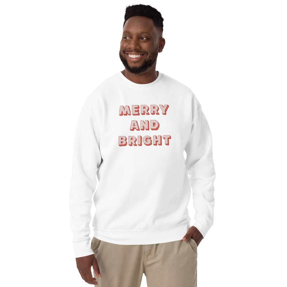 Unisex Merry and Bright Holiday Crewneck